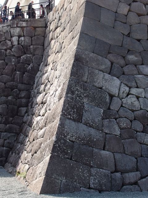 ここよりしばし小田原城の石垣をごらんください。見てくださいよこの見事な曲線。このカーブはどうやって決めたんでしょうね。