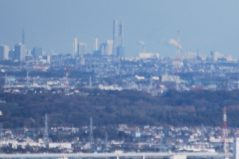 湘南平から見えた　東京スカイツリー・東京タワー・横浜ランドマークタワー (４)
