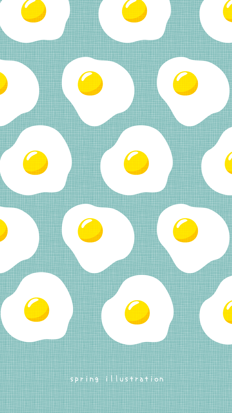 卵料理 Spring Illustration シンプルでかわいいイラストのスマホ壁紙 スマホ待ち受け