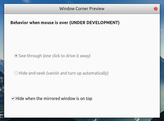 Window Corner Preview GNOME拡張機能 オプション